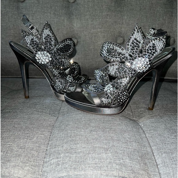 Nina Shoes - 🧨SALE NINA SILVER RHINESTONE HEELS